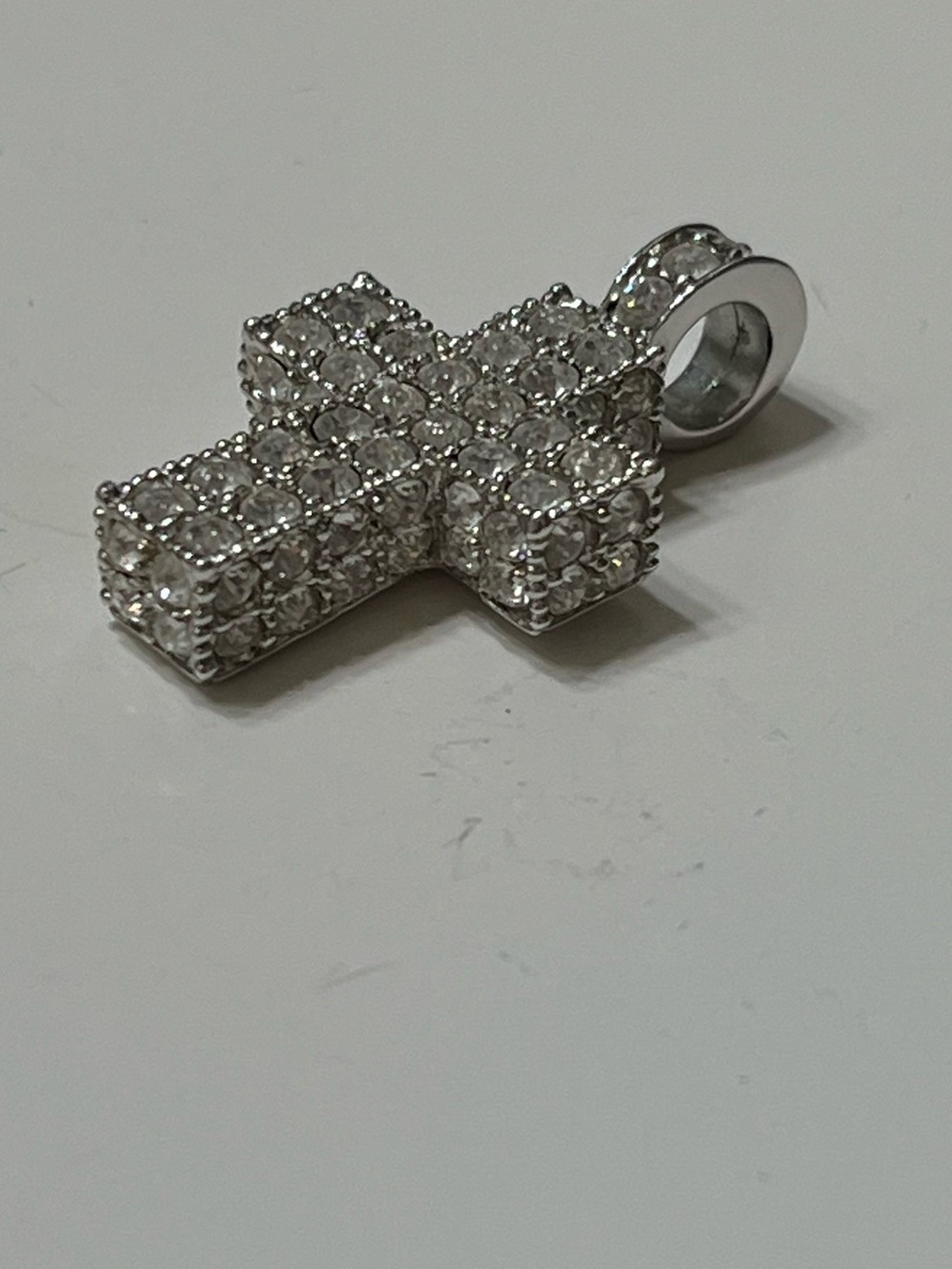 Swarovski Crystal Pavé Cross Pendant
Silver Toned - Clear Crystals